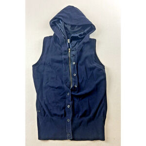 vtg Converse Y2k Sweater Womens Large Sleeveless Hoodie Double button zip skater